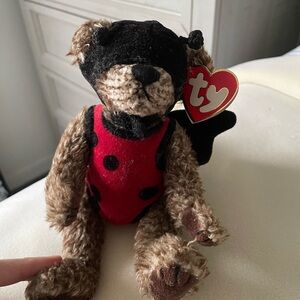 Ty Plush “bugsy”  1993 lady bug outfit bear jointed plush bc